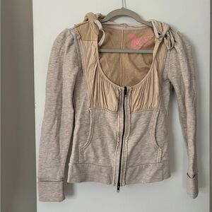 Y2K Women’s Beige Zip Hoodie Jacket